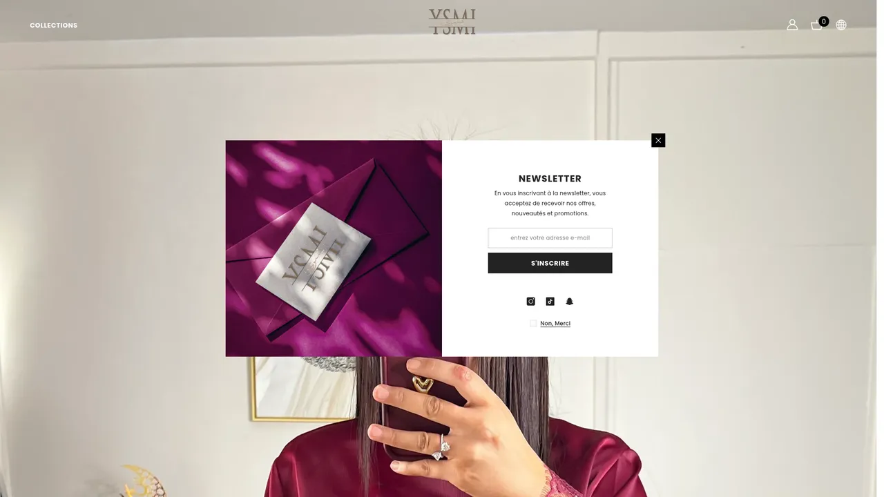 Aperçu du site Ysmi - Boutique de prêt à porter féminin