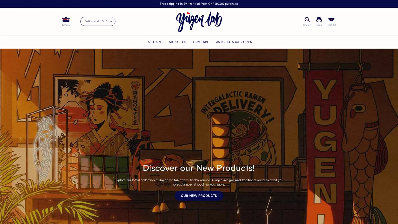 Screenshot de Yugen Lab - Vaisselle et porcelaine japonaise