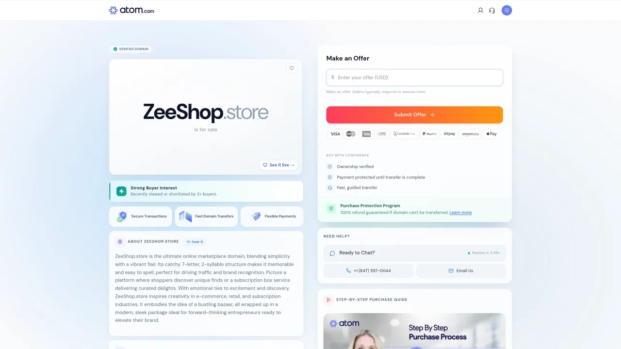 Aperçu du site Zeeshop.store: shoppez autrement !