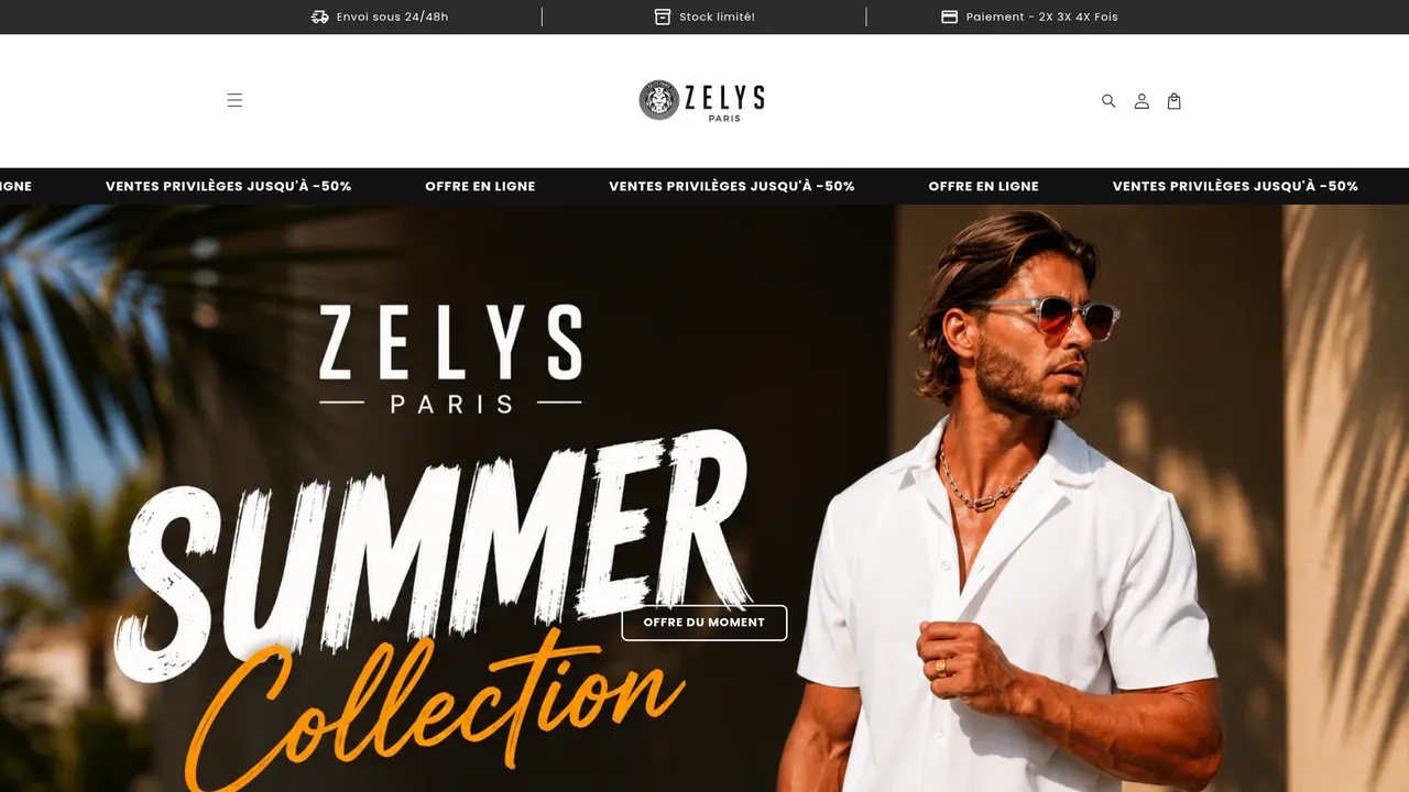 Aperçu du site Zelys Paris