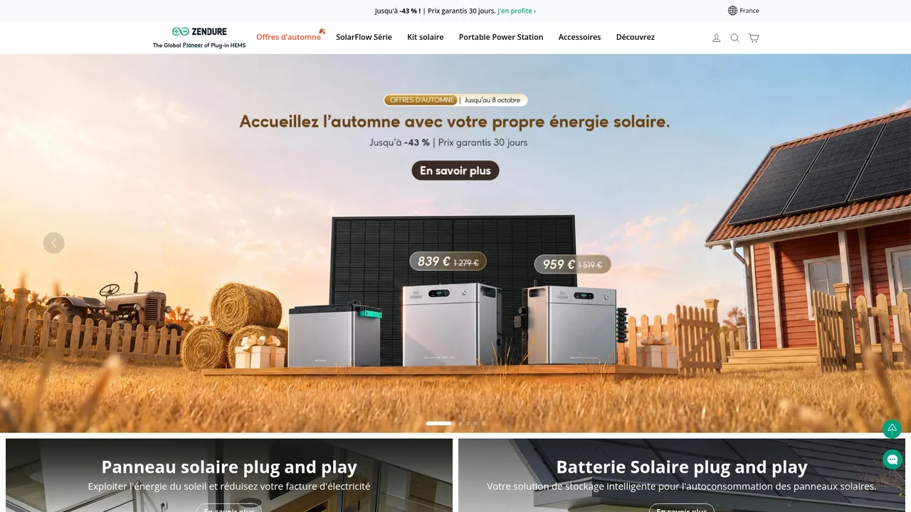 Aperçu du site Zendure France