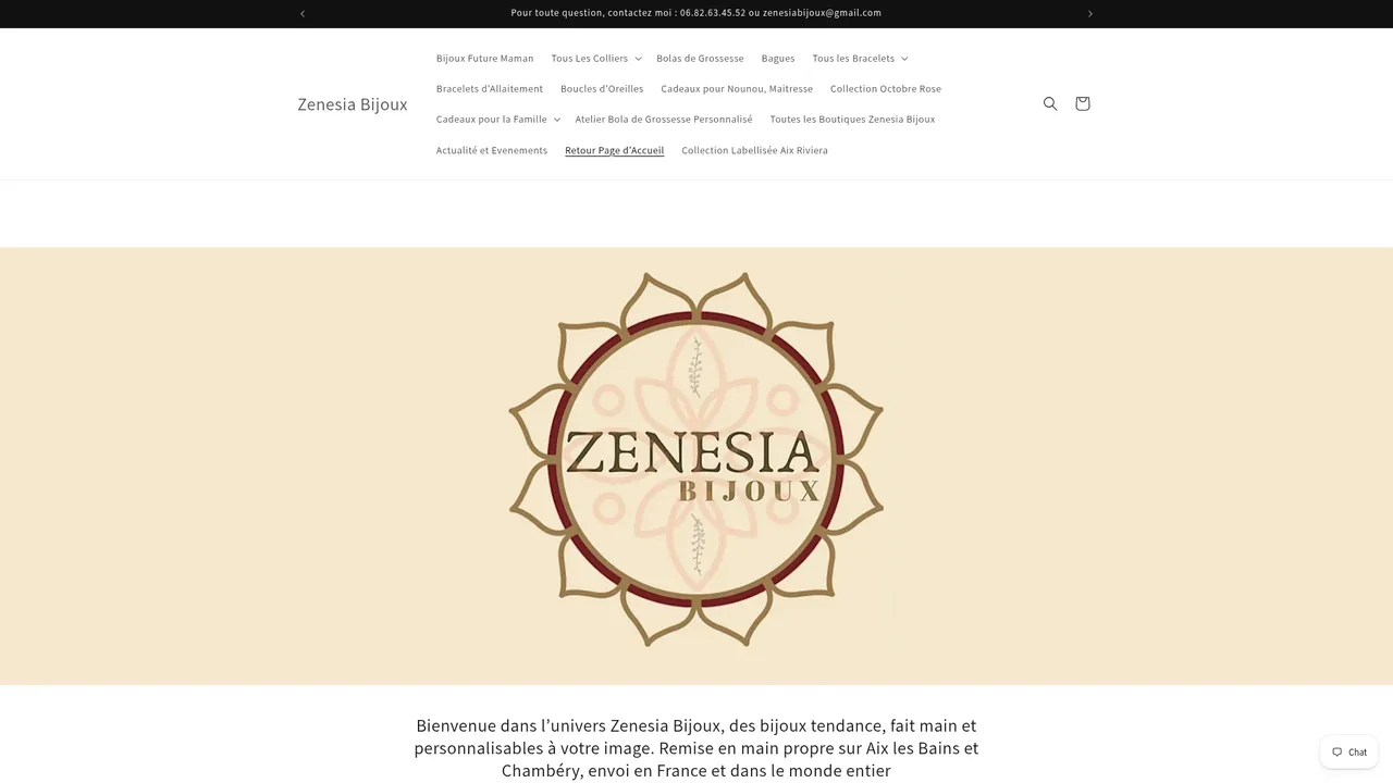 Screenshot de Zenesia Bijoux