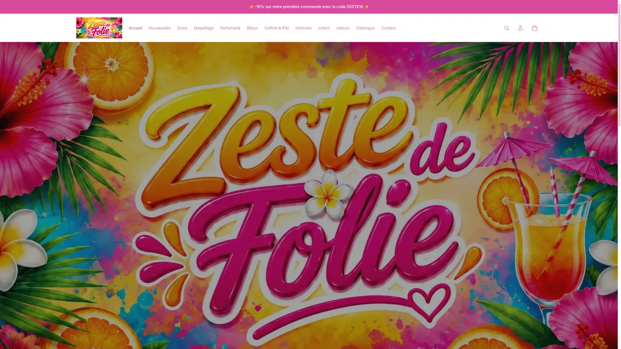 Screenshot de zestedefolie.com