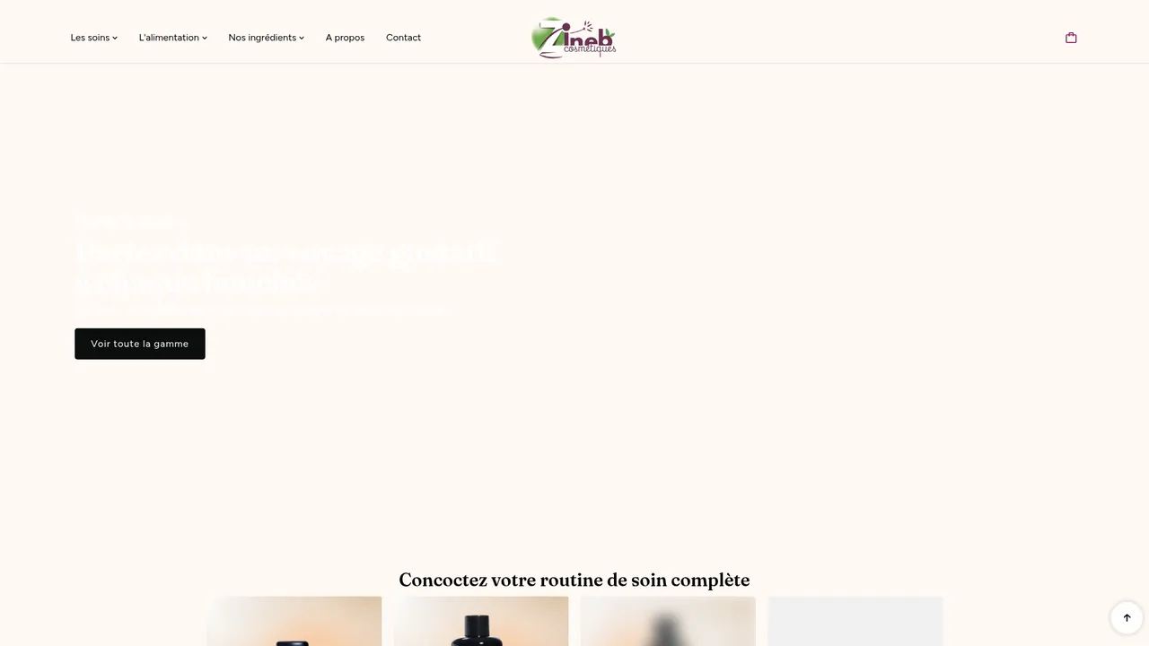 Screenshot de Zineb cosmétiques