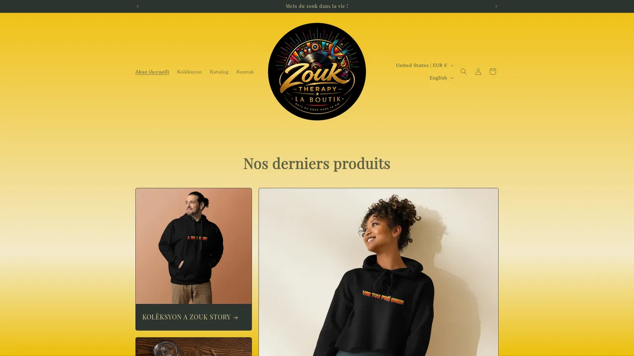 Screenshot de ZOUK THERAPY - LA BOUTIK