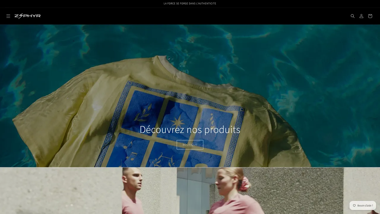 Screenshot de ZPHYR CLOTHING